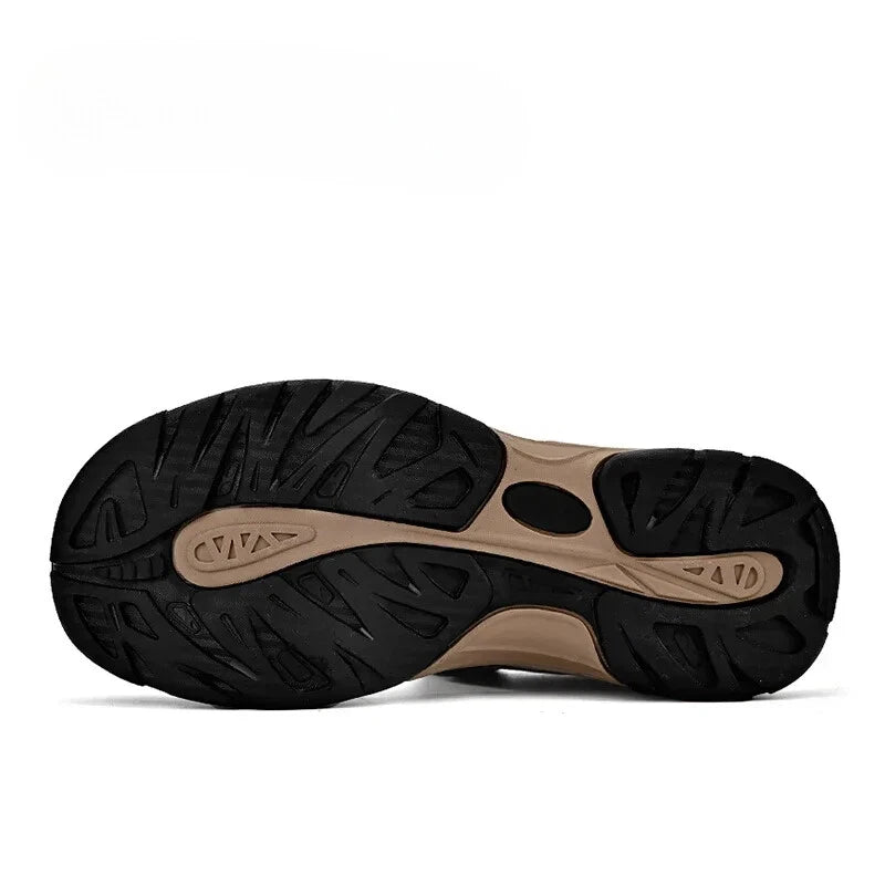 Fashion Casual Men Shoes Genuine Leather Soft Beach Sandals Breathable Slippers