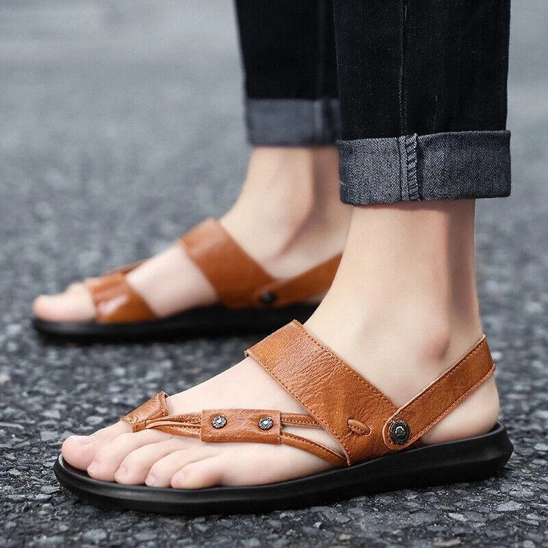 Men's Summer Beach Casual Ring Toe Slippers Flats Slingbacks Sandals Shoes 38-44