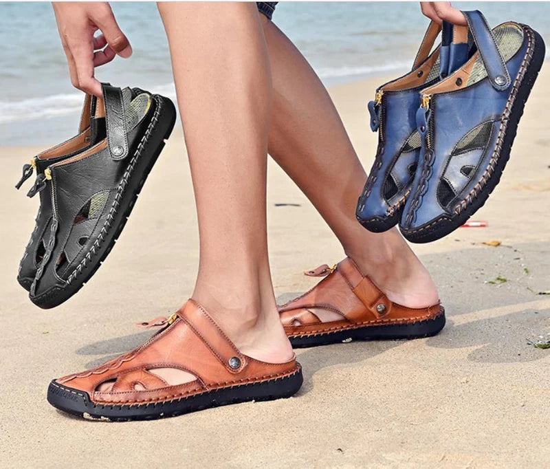 Men's Hollow Out Sandals Outdoor Comfortable Beach Slippers Casual Shoes Summer