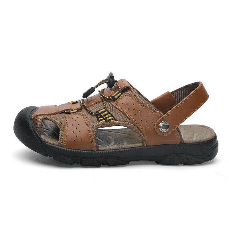 Mens Sandals Summer Sports Fishman Closed Toe Water Shoes Beach Slippers Outdoor