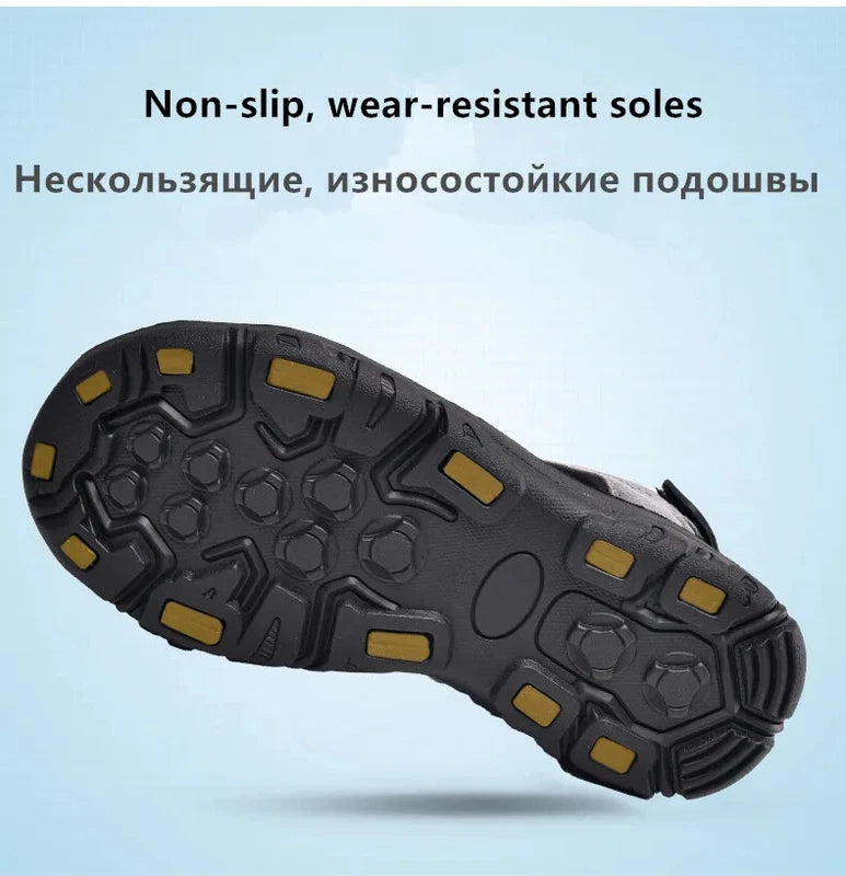 Male Casual Outdoor Sandals Summer Breathable Flat Beach Shoes Comfort Slippers
