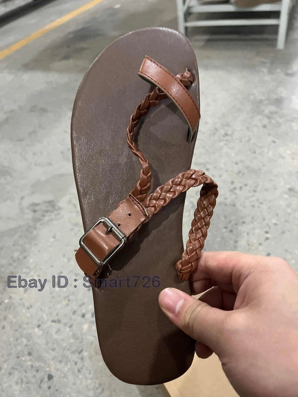 Men Flip-flops Slip On Flats Sandals Beach Casual Shoes Summer Footwear Slippers
