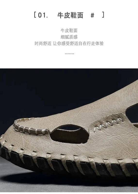 38-48 Mens Closed Round Toe Slingback Sandals Slippers Beach Holiday 2 Ways Wear