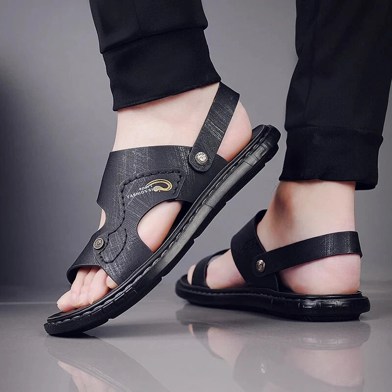 Classic Men Sandals Outdoor Handmade Slippers Lightweight Non Slip Beach Shoes