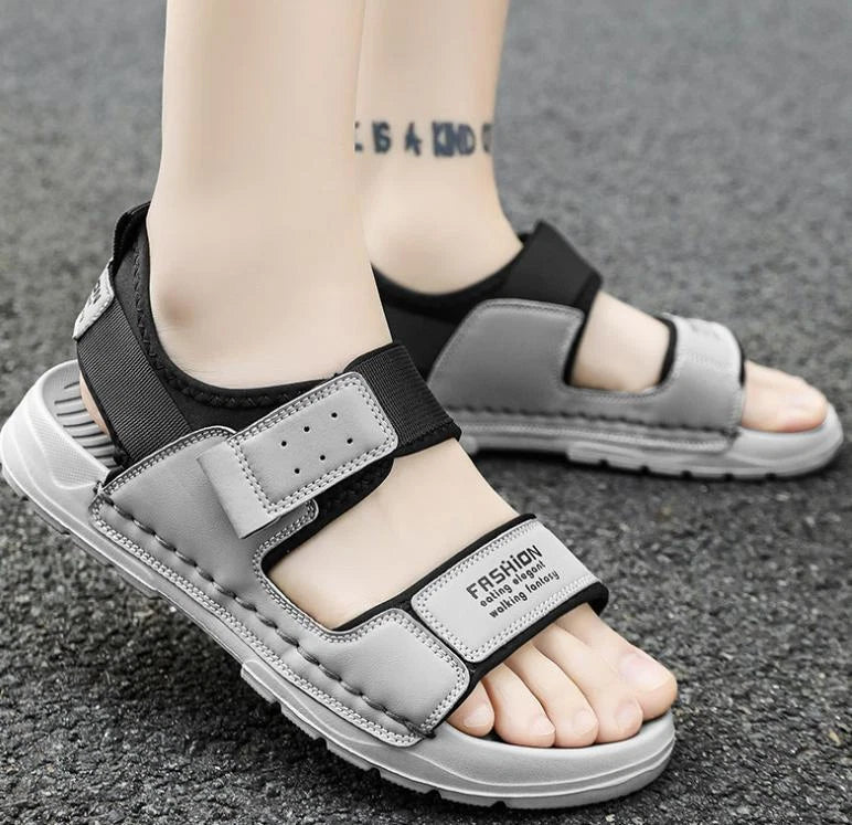 Men Summer Peep Toe Buckle Slipper Open Back Slip On Sandal Beach Outdoor Hiking