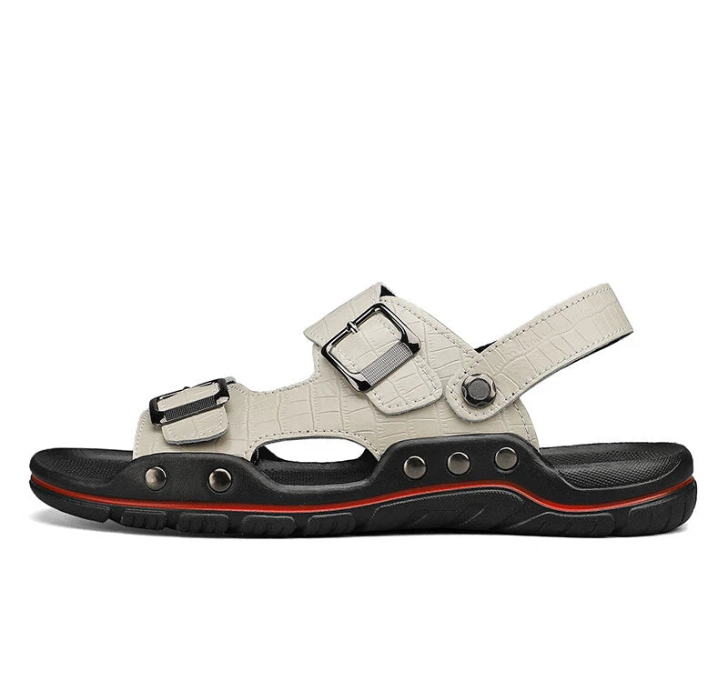 Men Summer Beach Sandals Outdoor Water Shoes Buckle Strap Casual Slippers Slide