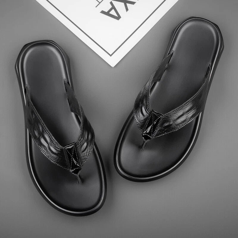 Men Sandals Slippers Thong Flip Flop Outdoor Leisure Water Shoes Black New Beach